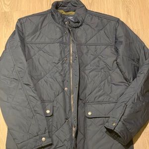 J. Crew navy puffy quilted jacket